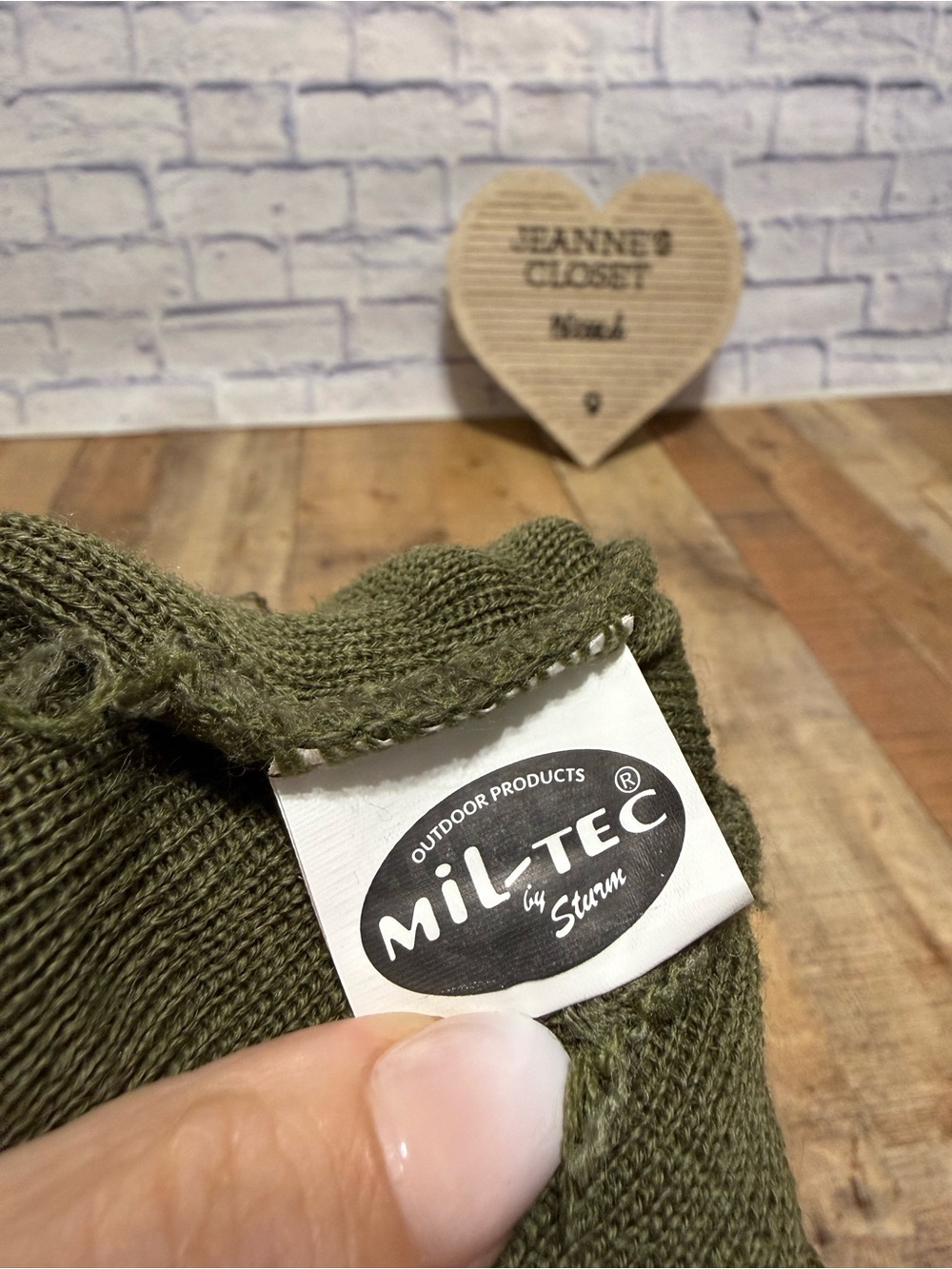 Mil-Tec by Sturm Olive Green 100% Wool Jeep Cap / Watch Cap with Brim US Army St - Picture 7 of 10